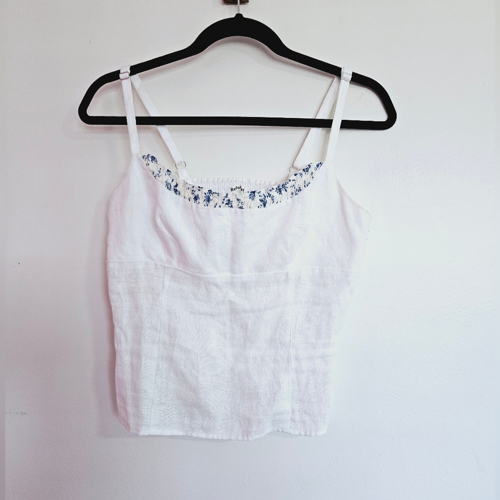 Reformation Cari Linen Top